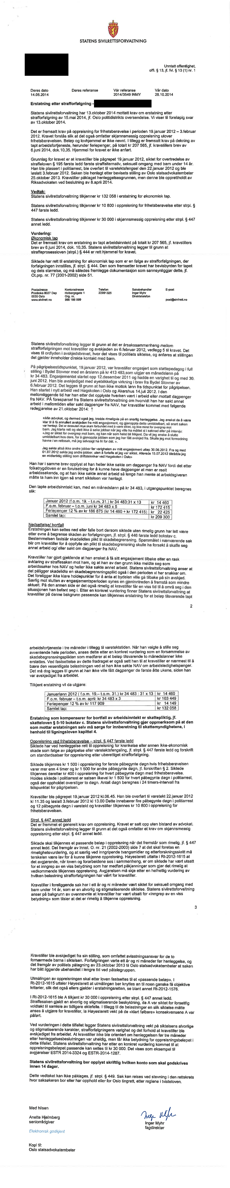 Erstatningsrett. Erstatning etter straffeforfølgning. Advokat Danielsen & Co. Per Danielsen. Arbeidsrett advokat i Oslo. Erstatningsrett personskade krav og Kompensasjon