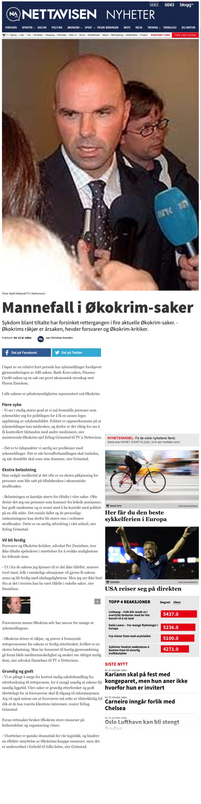 Rettsutvikling. Kritikk av Økokrim. Advokat Danielsen & Co. Per Danielsen. Advokat i Oslo.