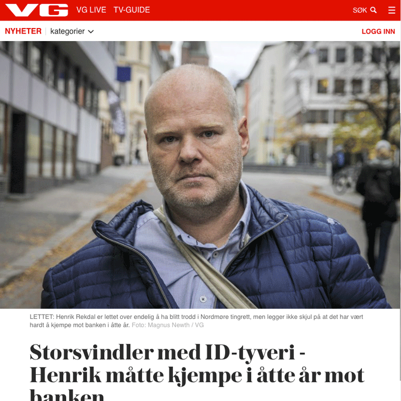 Utsatt for ID tyveri. Advokat Danielsen & Co. Per Danielsen. Advokat i Oslo.