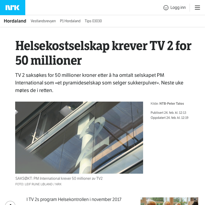 Krever 50 millioner av TV2. Advokat Danielsen & Co. Per Danielsen. Advokat i Oslo.