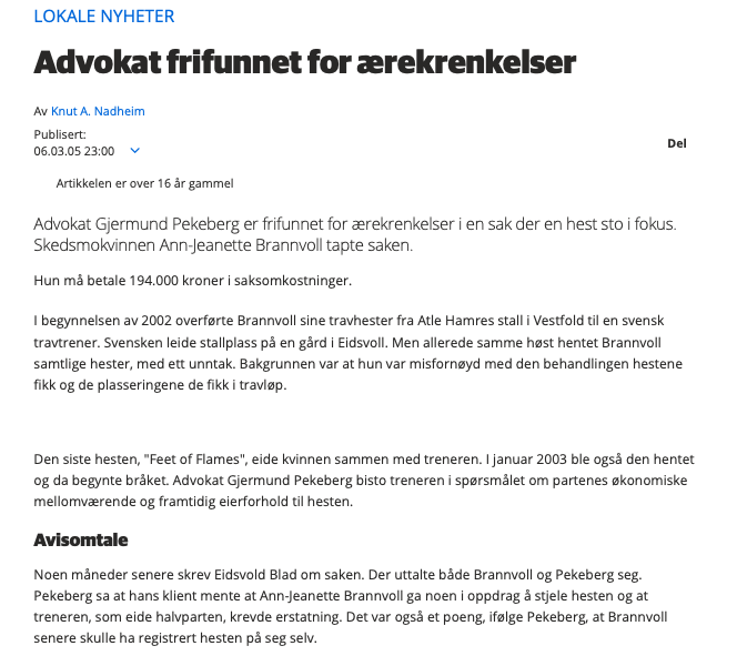 Advokat i Oslo. Alle advokattjenester. Finansforbrytelser advokat, id tyveri advokat, ærekrenkelse advokat|Ærekrenkelse : Advokat frifunnet for ærekrenkelser