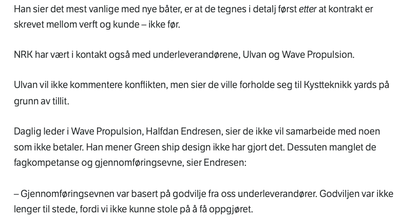 Advokat i Oslo. Alle advokattjenester. Finansforbrytelser advokat, id tyveri advokat, ærekrenkelse advokat|Alminnelig Praksis: Green Ship hevder skipsverft stjal prosjekt med elbåter