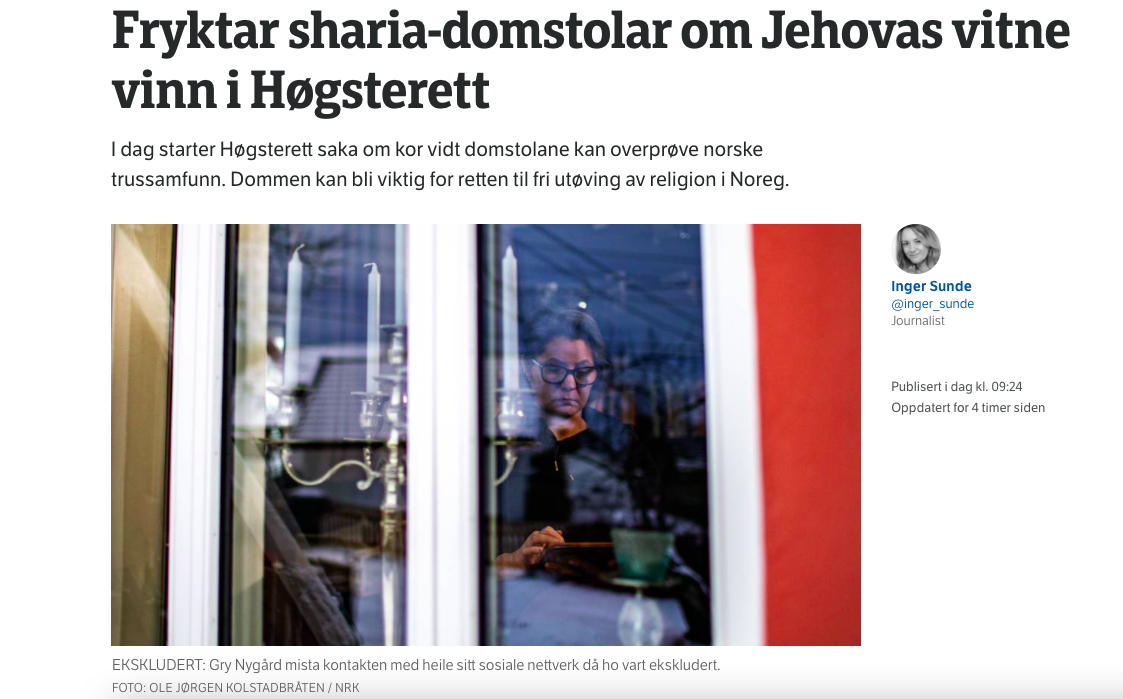 Advokat i Oslo. Alle advokattjenester. Finansforbrytelser advokat, id tyveri advokat, ærekrenkelse advokat|Foreningsrett: Frykter Sharia-domstoler (1)