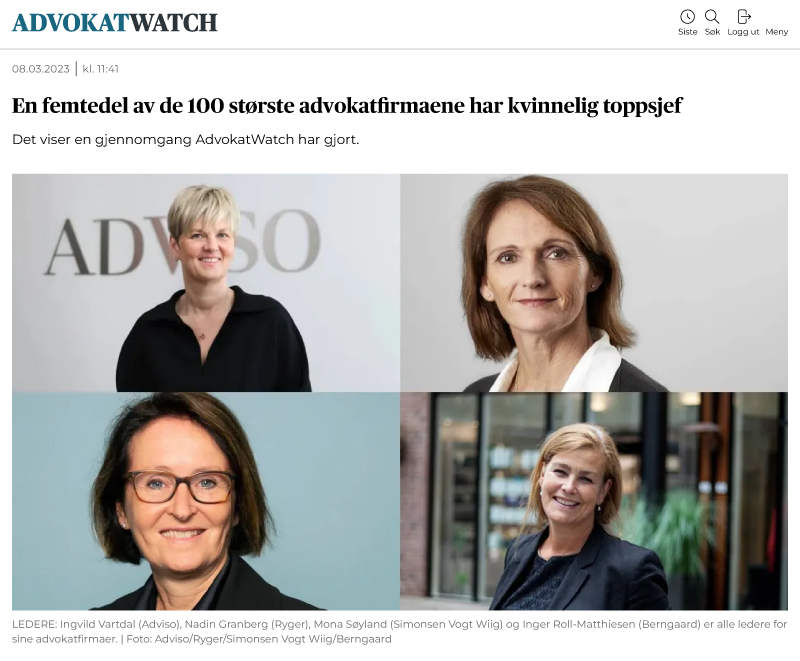 Advokatfirmaet Danielsen & Co AS er stolte over å være på listen over de 100 største advokatfirmaene i Norge